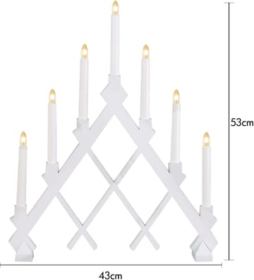 Rut 7 trelysestake 43 cm - Hvit - Star Trading