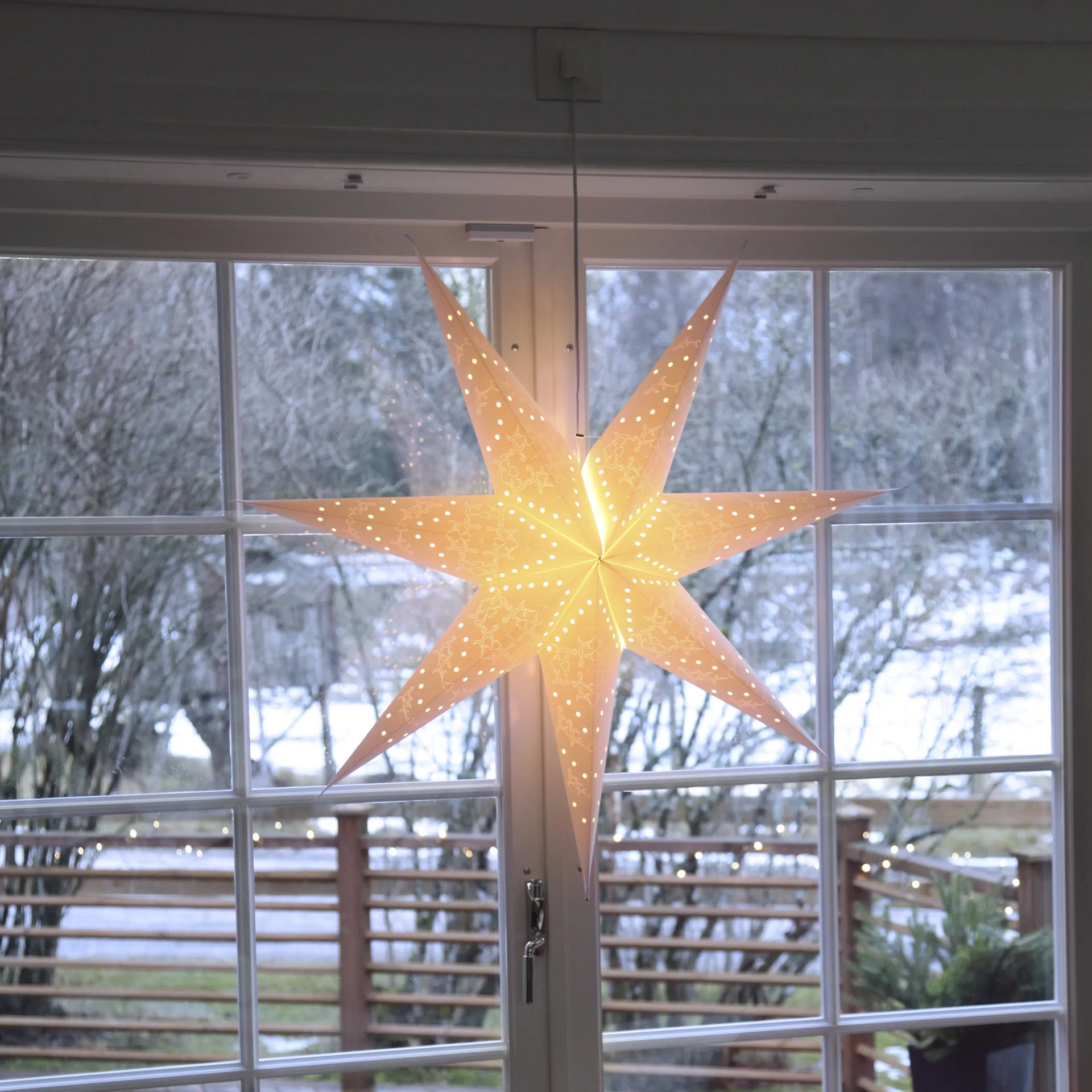 Sensy adventsstjerne 100 cm, Hvit Star Trading