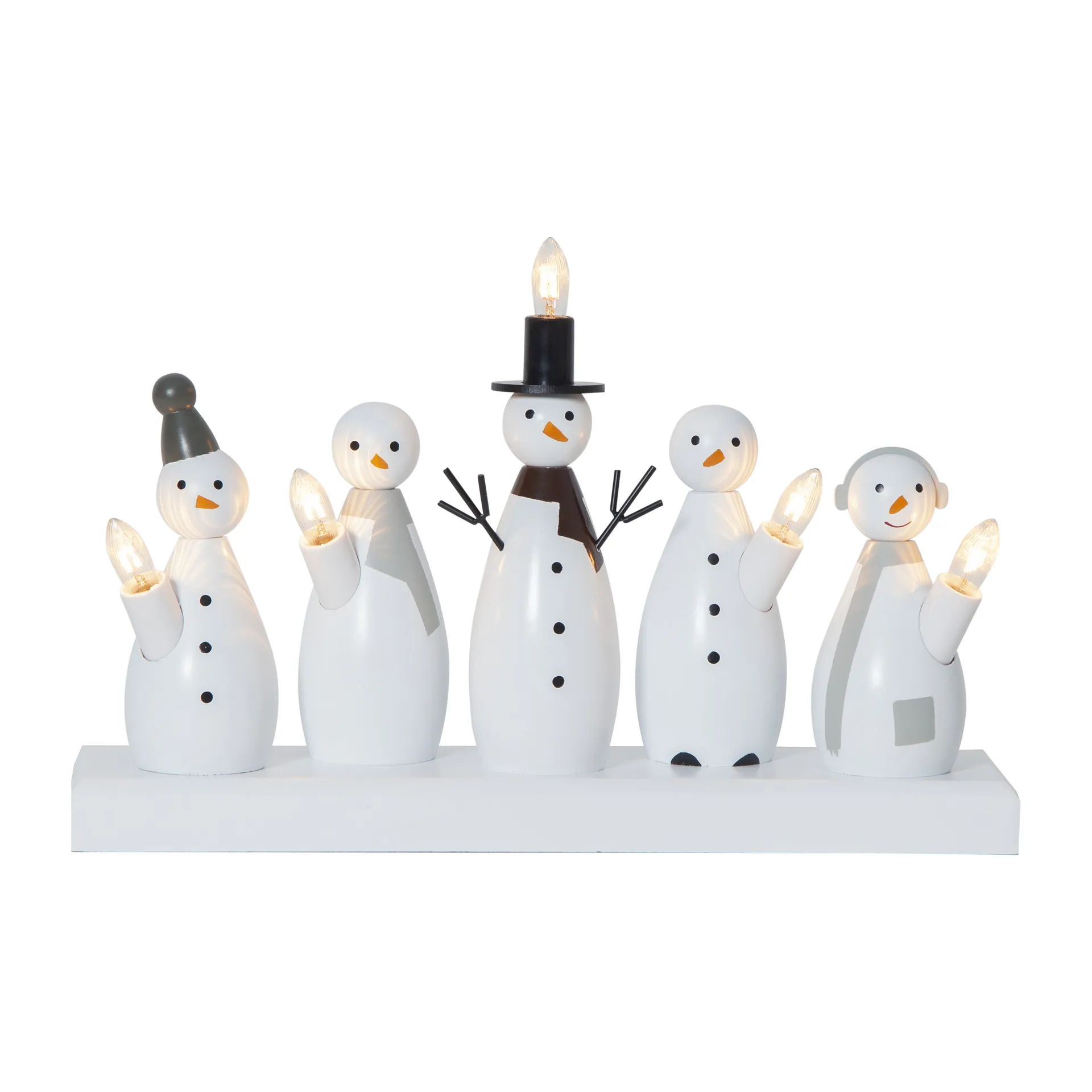 Snowman adventslysestake, Hvit Star Trading