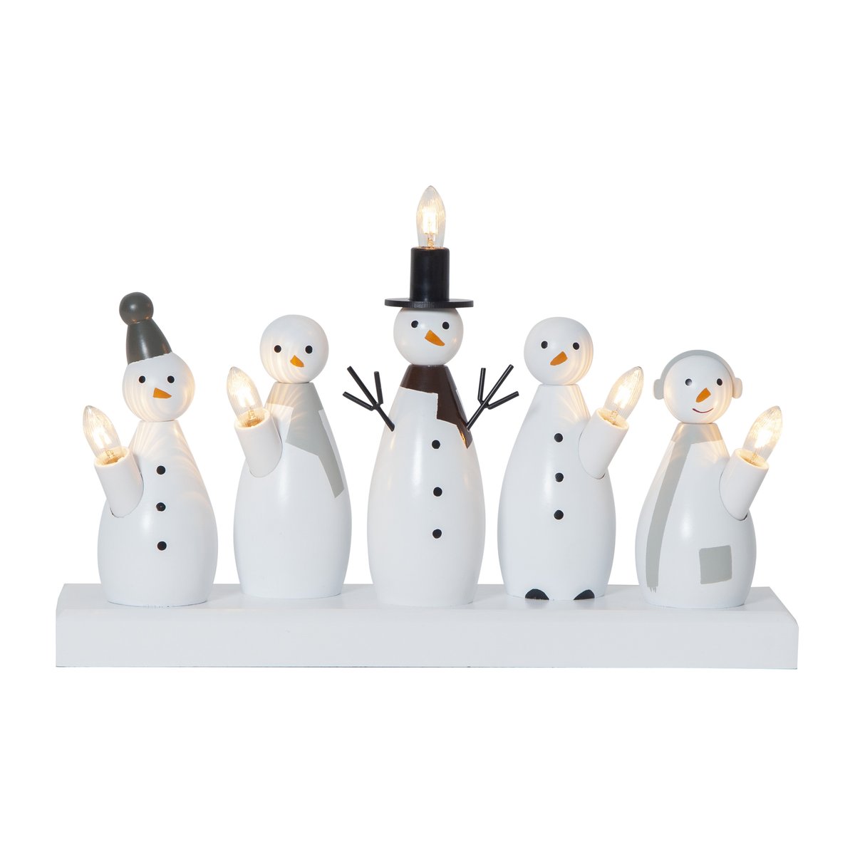 Star Trading Snowman adventslysestake Hvit