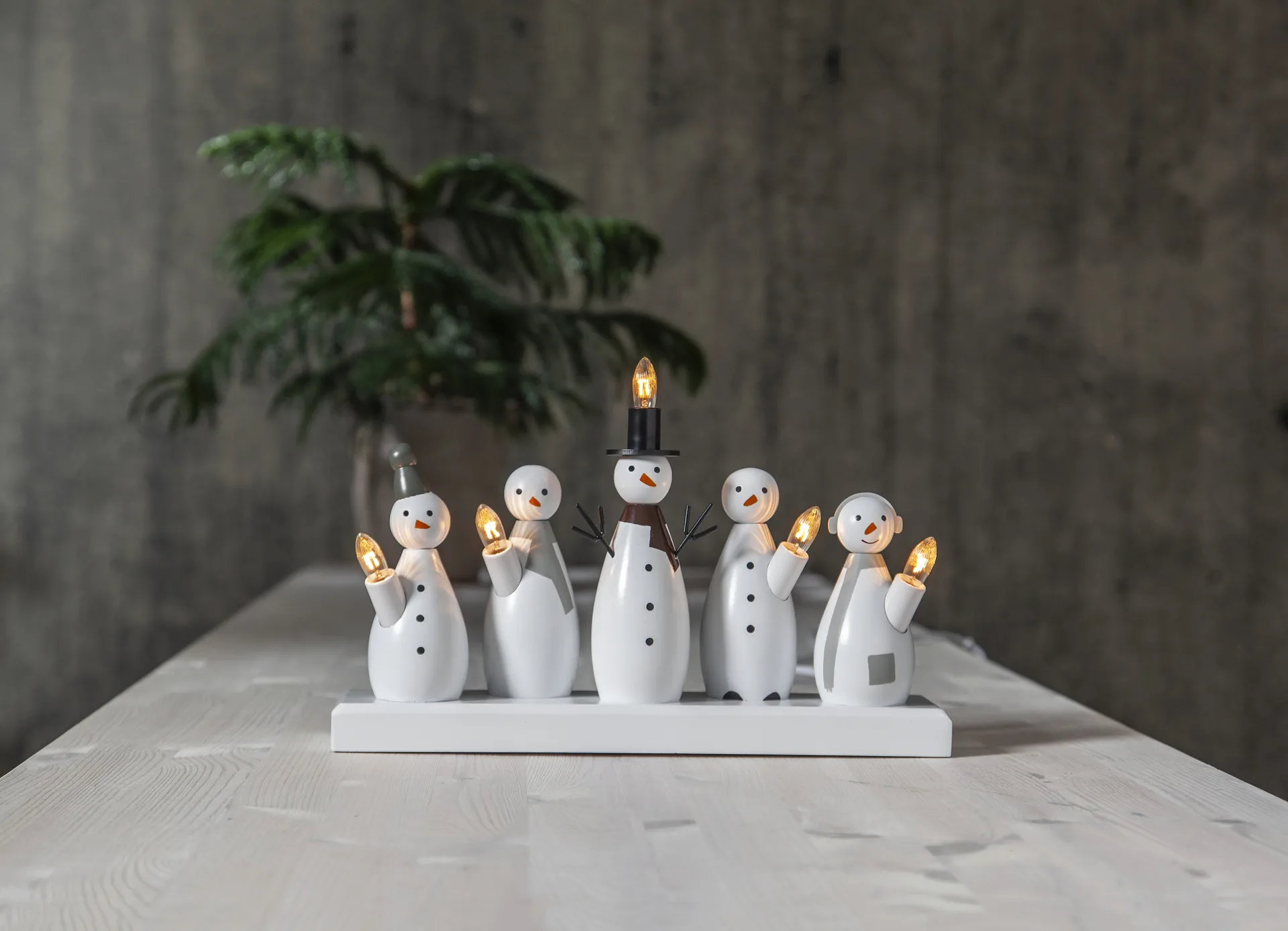 Snowman adventslysestake, Hvit Star Trading