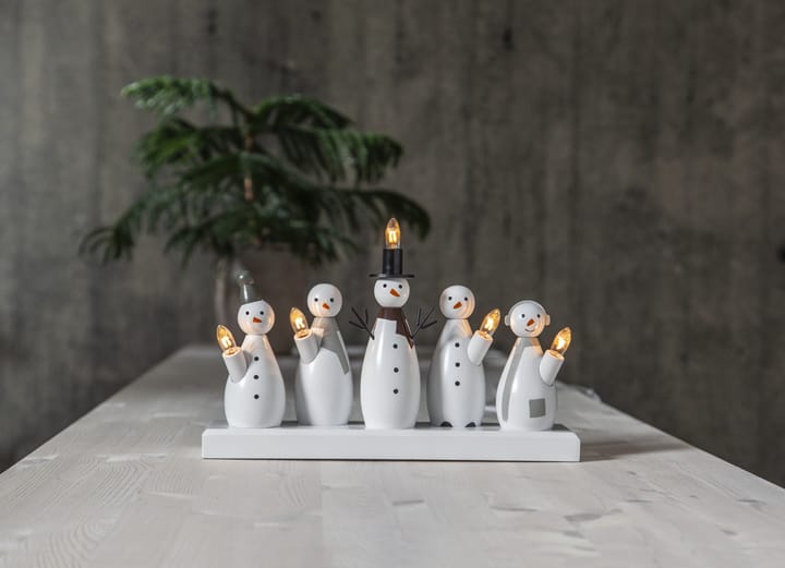 Snowman adventslysestake, Hvit Star Trading