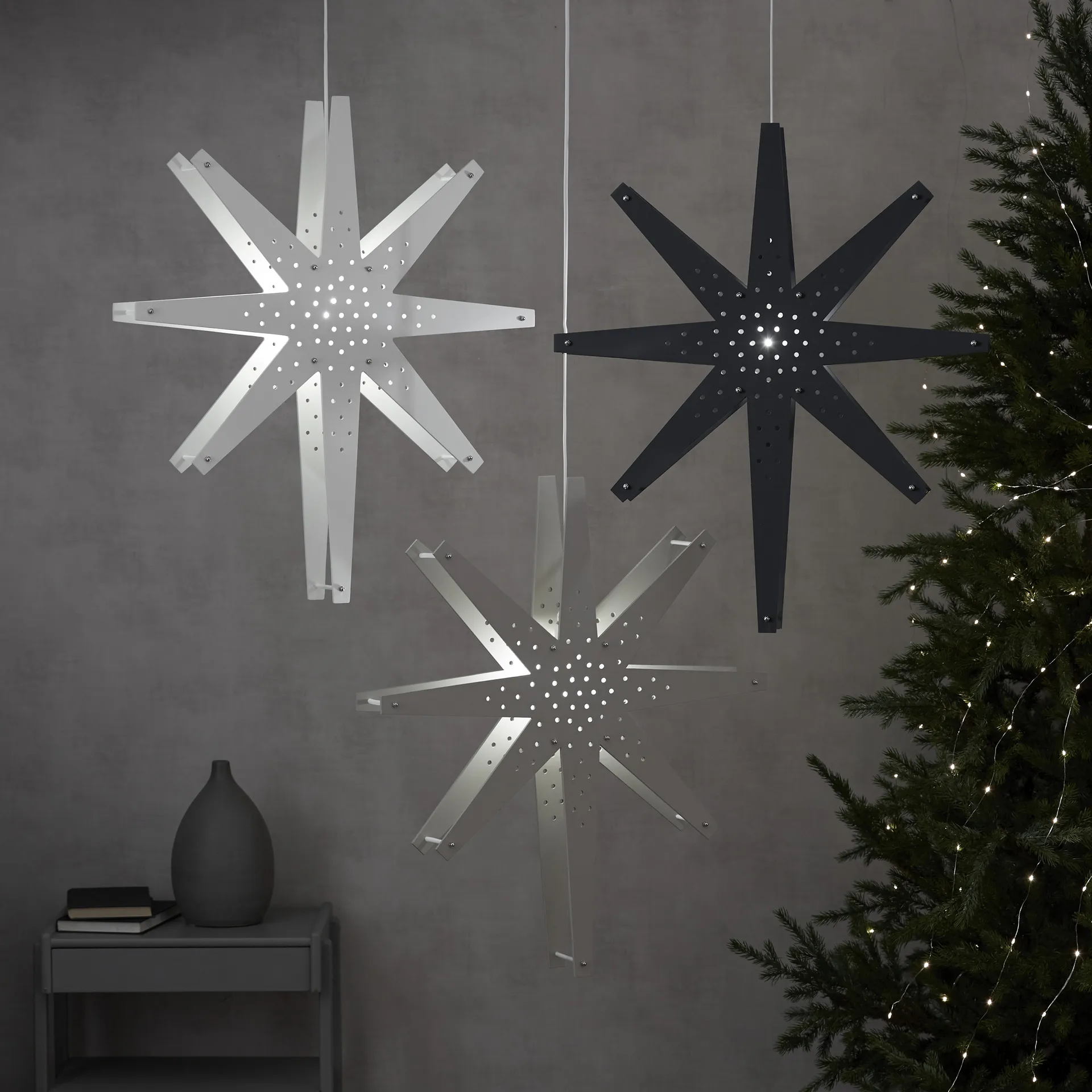 Tall adventsstjerne 60x70 cm, Hvit Star Trading