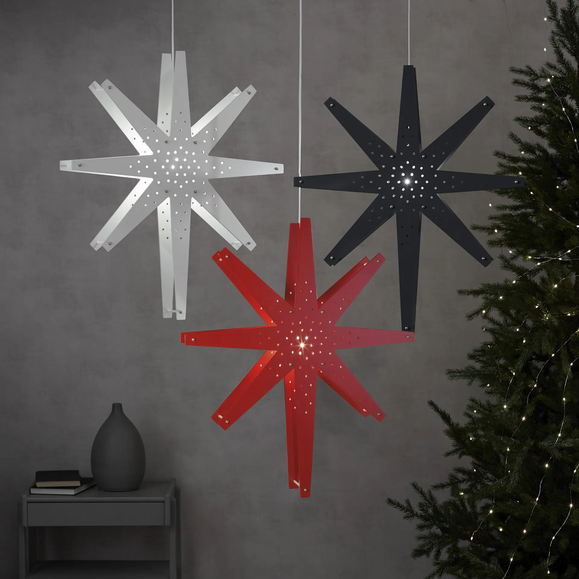 Tall adventsstjerne 60x70 cm, Hvit Star Trading