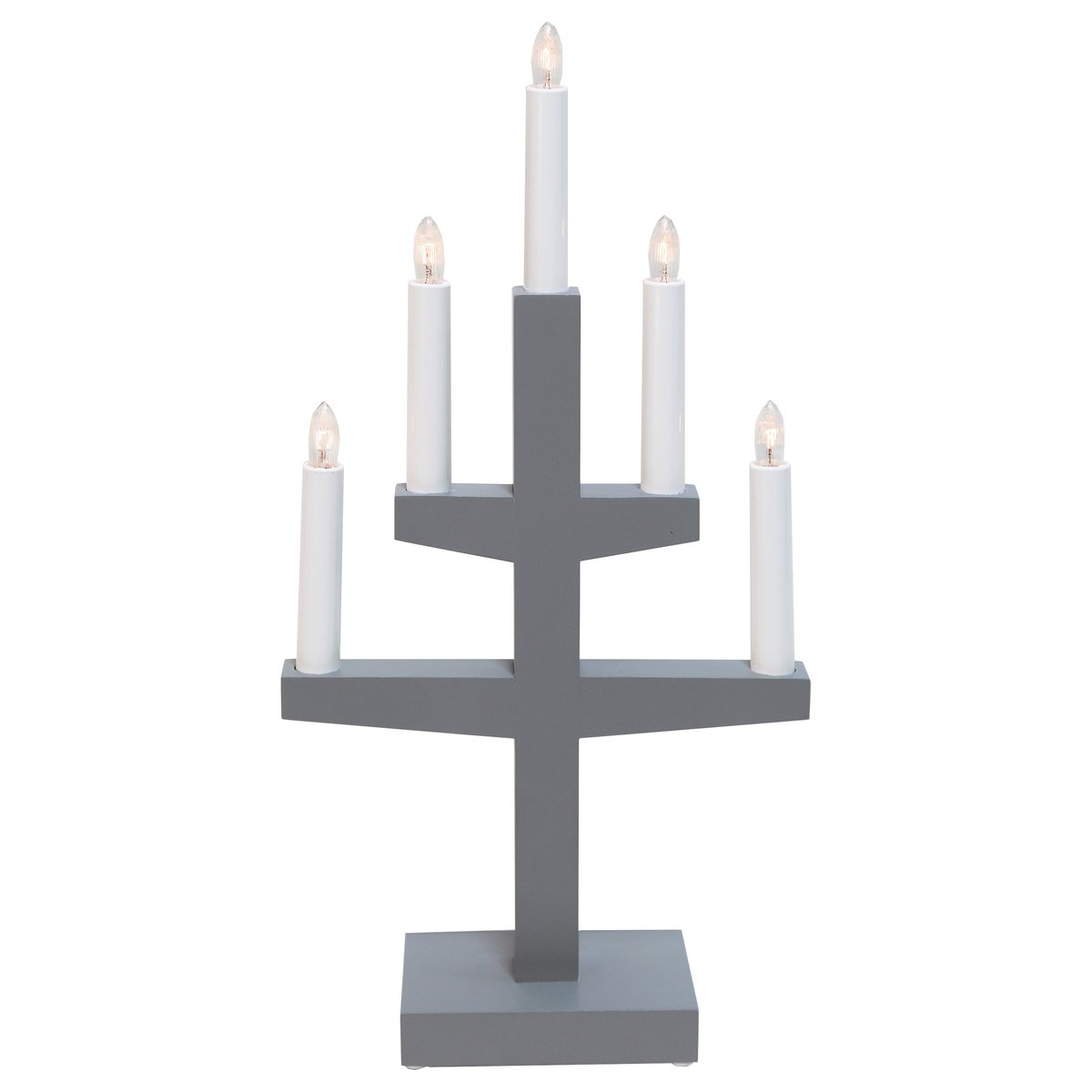 Star Trading Trapp adventslysestake 46 cm Grå