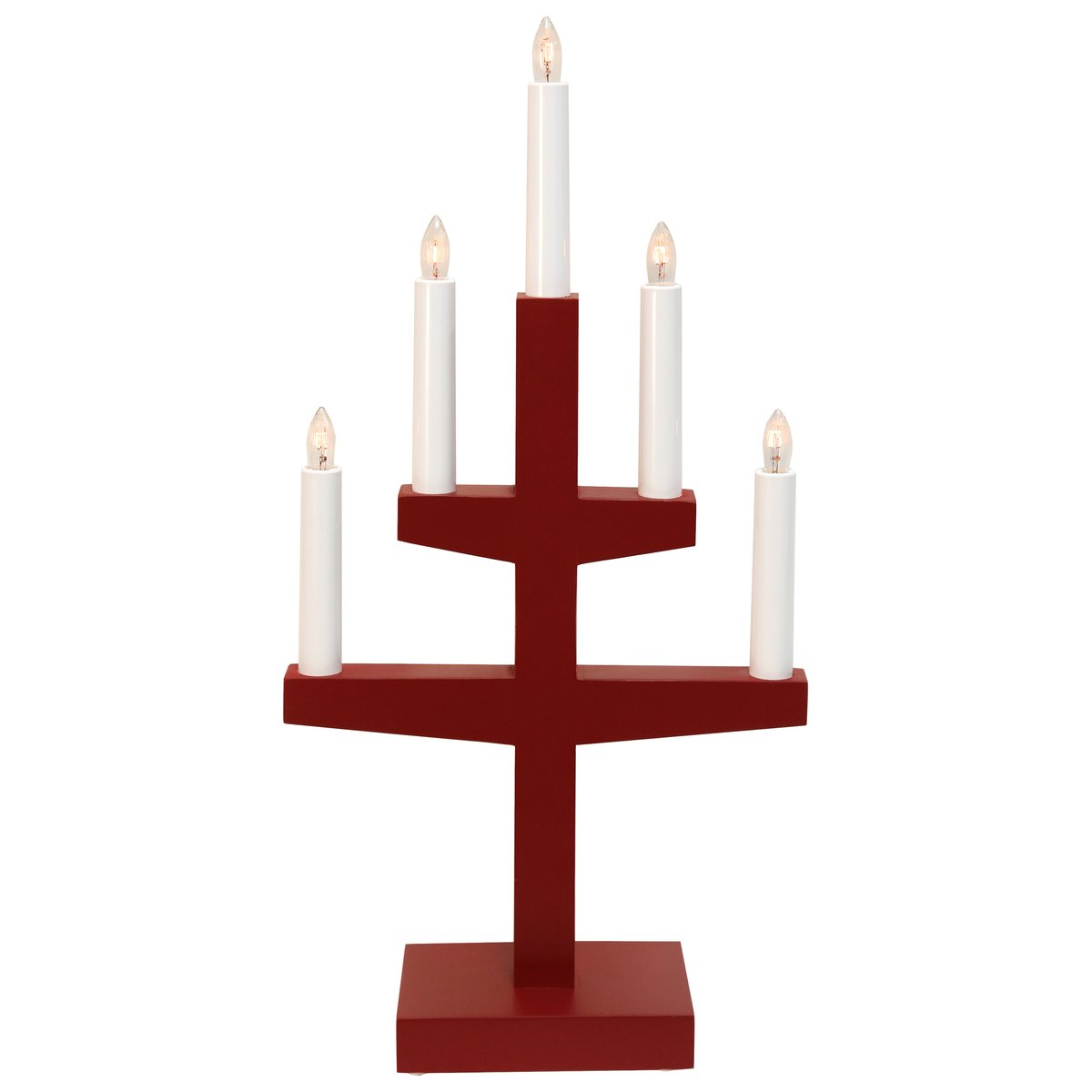 Star Trading Trapp adventslysestake 46 cm Rød
