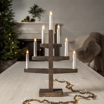 Trapp adventslysestake 54 cm - Brun - Star Trading