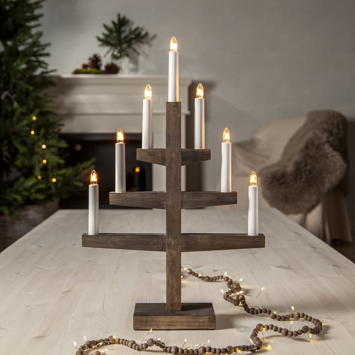 Trapp adventslysestake 54 cm, Brun Star Trading