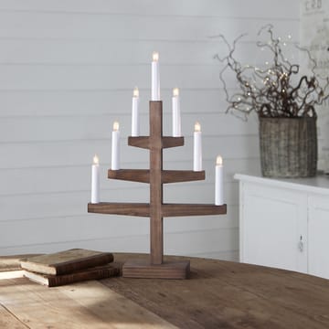 Trapp adventslysestake 54 cm - brunbets - Star Trading