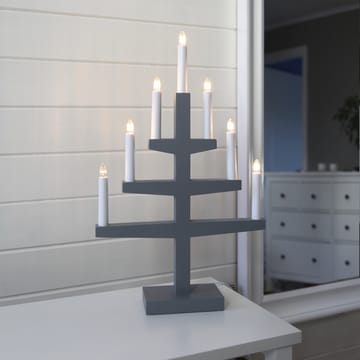 Trapp adventslysestake 54 cm - grå - Star Trading