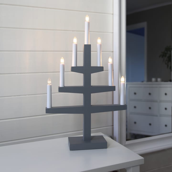 Trapp adventslysestake 54 cm, grå Star Trading