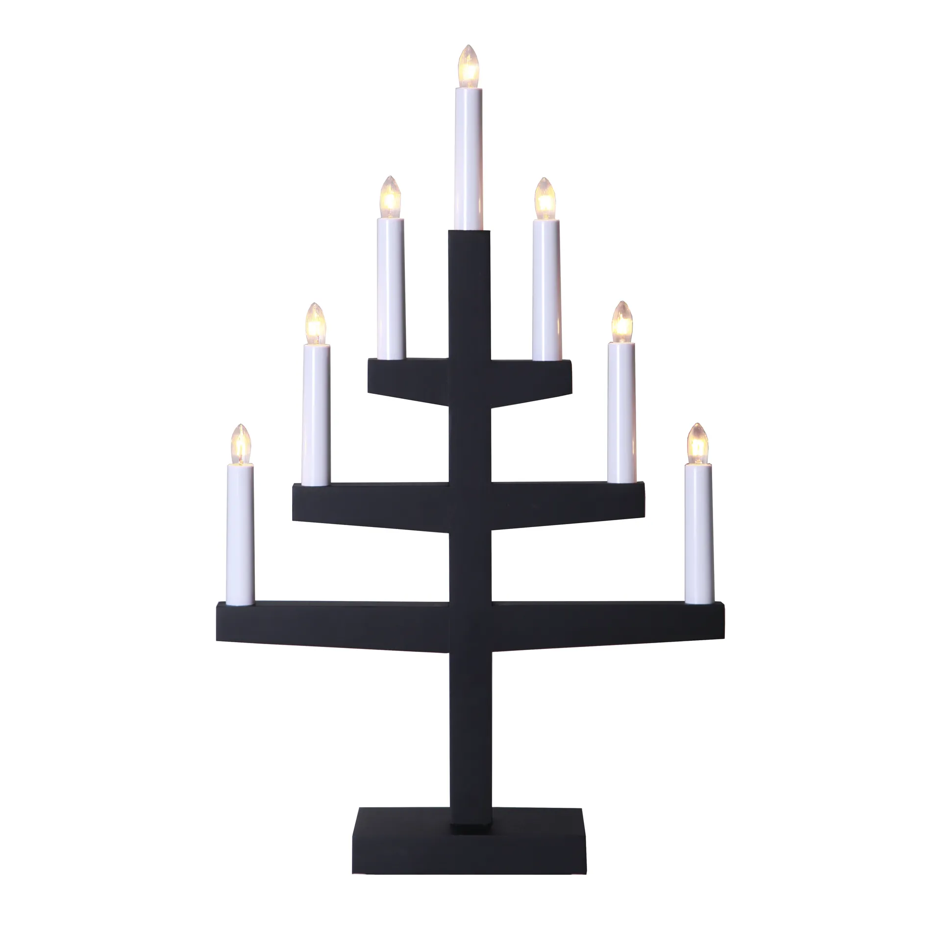 Trapp adventslysestake 54 cm, svart Star Trading