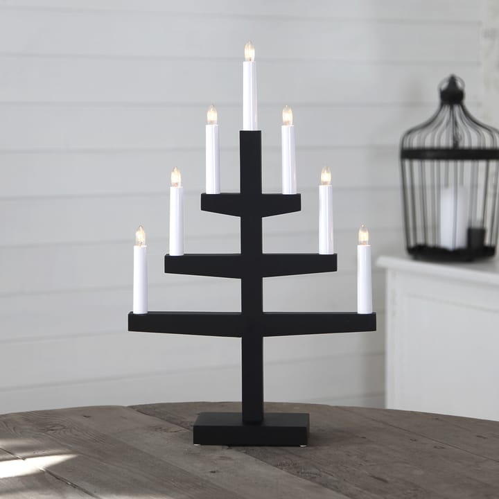Trapp adventslysestake 54 cm, svart Star Trading