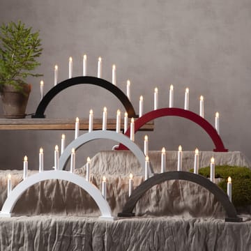 Trapp adventslysestake bue - Rød - Star Trading