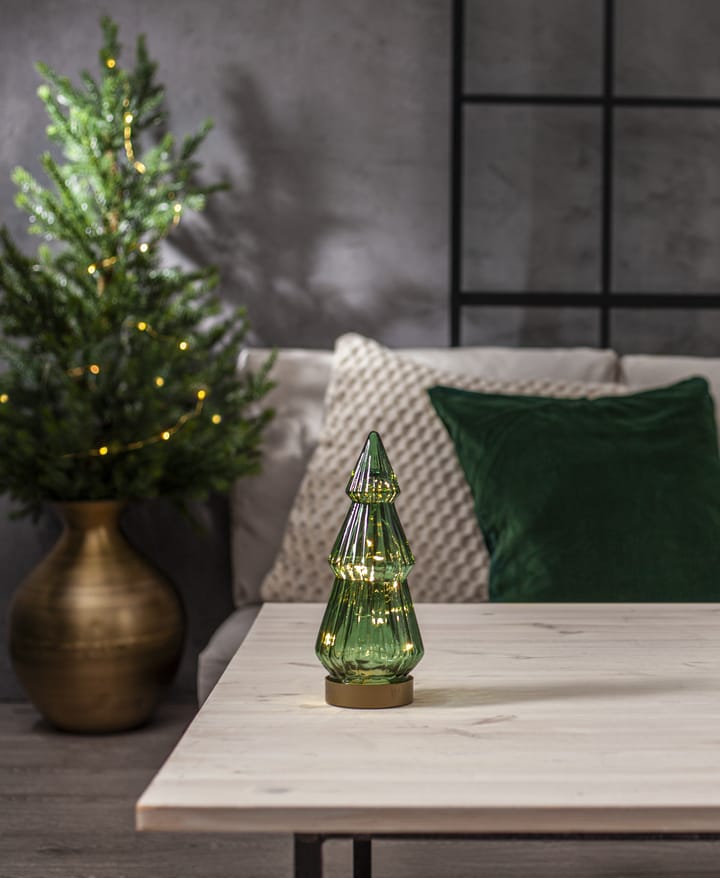 Verde glassdekorasjon LED 24 cm, Grønn Star Trading