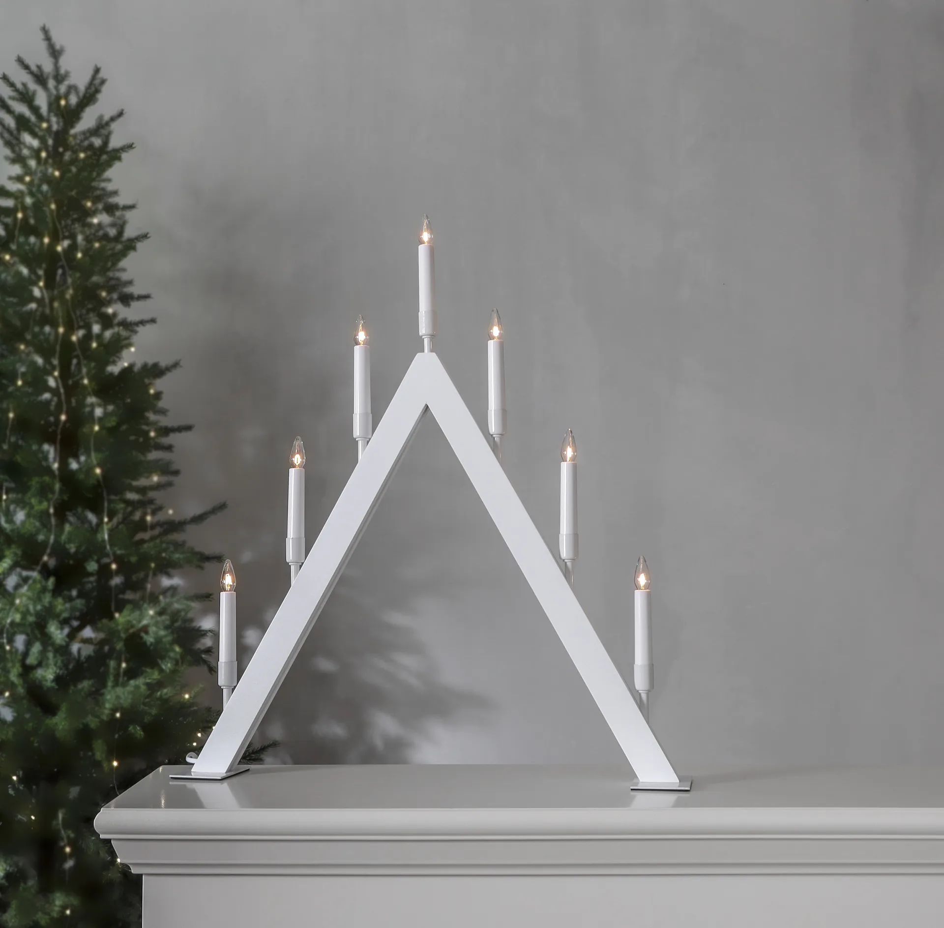 Vind A adventslysestake, Hvit Star Trading