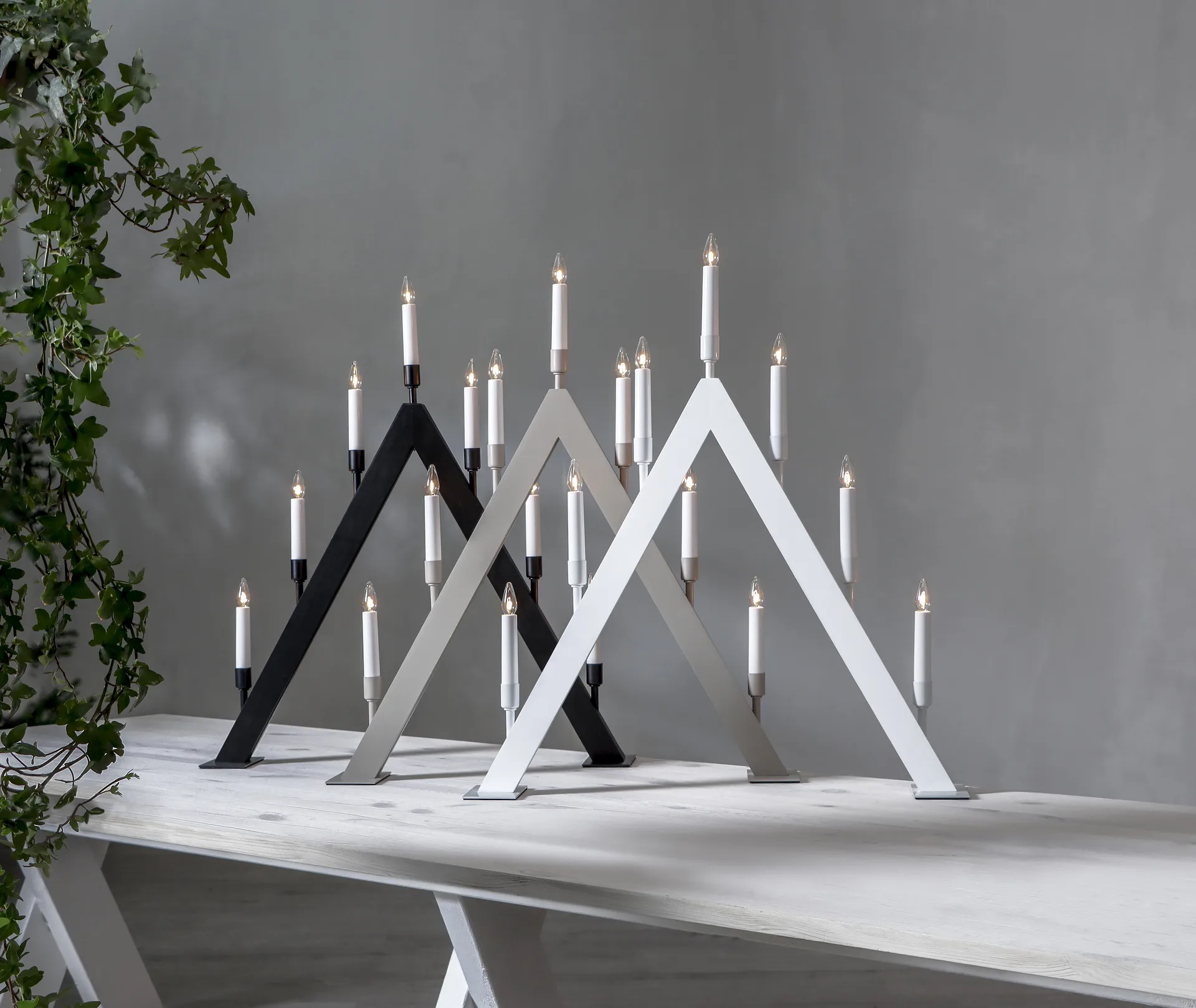 Vind A adventslysestake, Hvit Star Trading