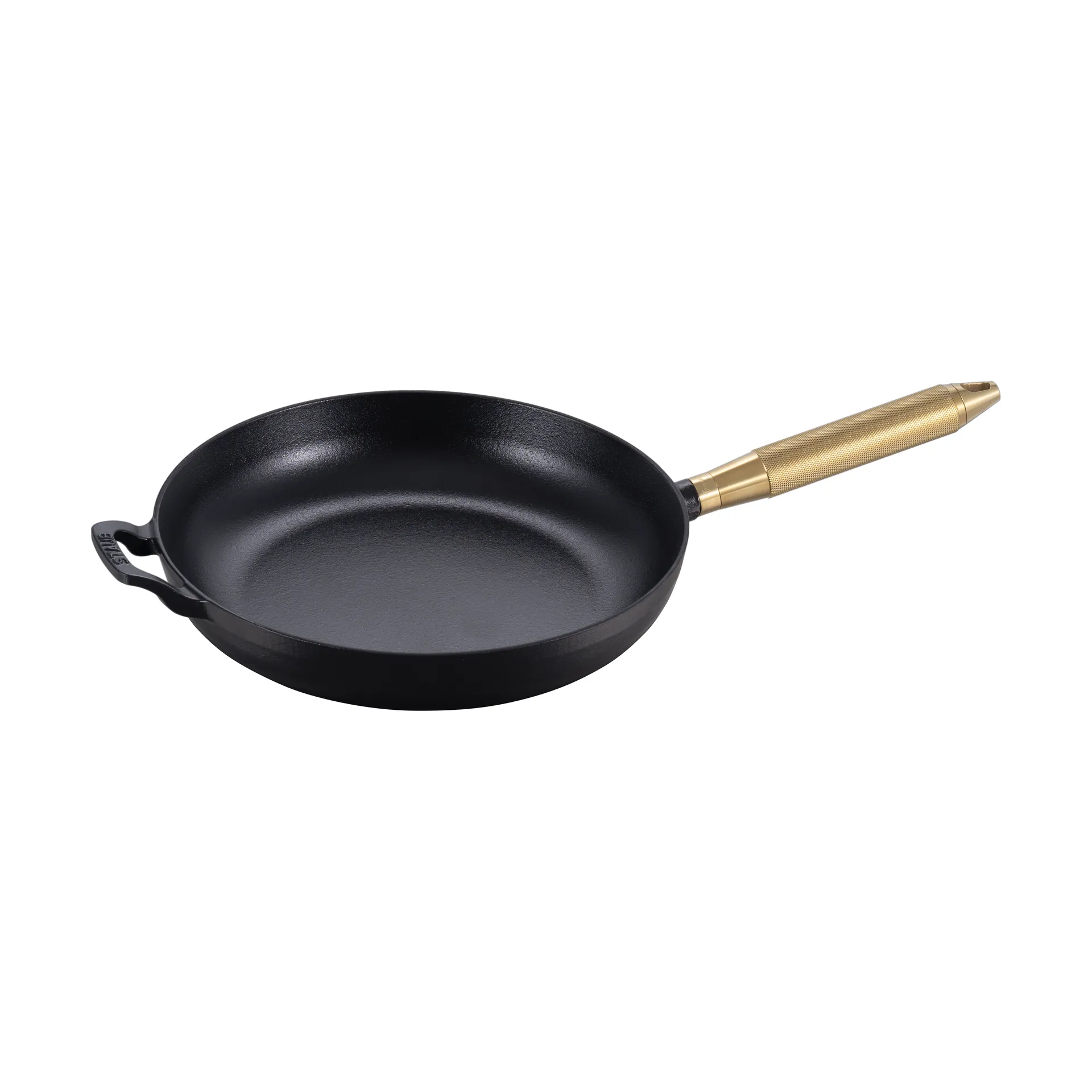 Buster & Punch stekepanne støpejern svart Ø28 cm, Messinghåndtak STAUB