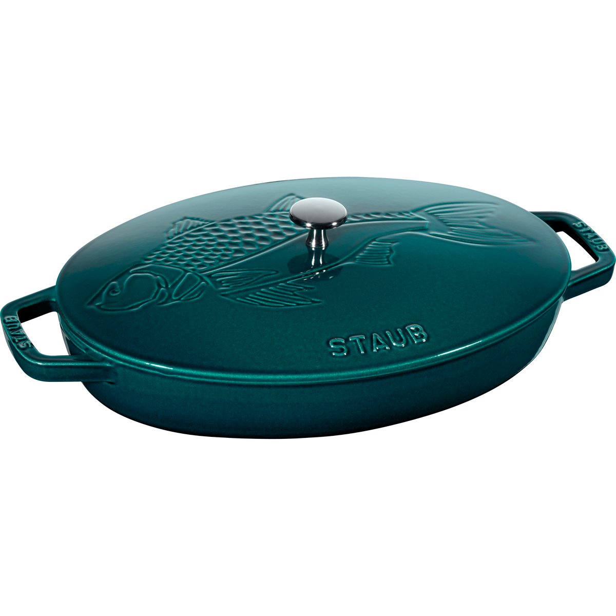 STAUB La Mer oval gryte, tre lager emalje 32 cm | Skandinavisk Design | Gryter | Turkis