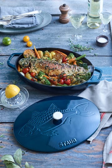 La Mer oval gryte, tre lager emalje - 32 cm - STAUB