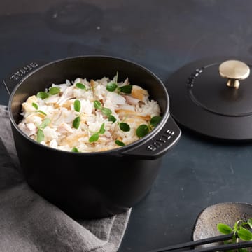 Rice cocotte støpejernsgryte 1,6 L - Svart - STAUB