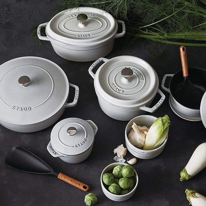 Rice White Truffle cocotte støpejernsgryte, 1,6 L STAUB