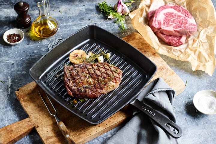 Staub American grillpanne støpejern, 26x26 cm STAUB