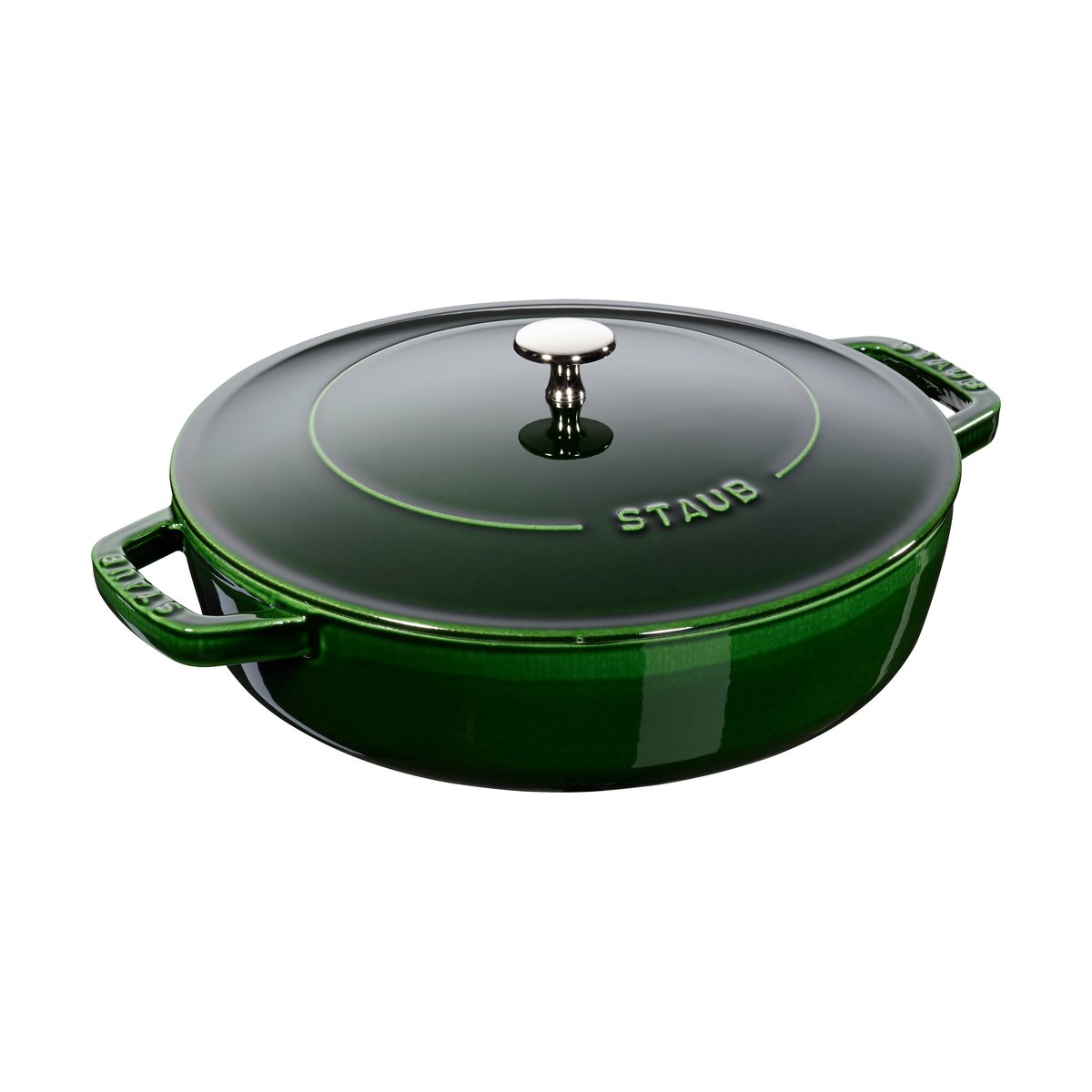 Staub Chistera traktørpanne støpejern Ø28 cm Basilikagrønn
