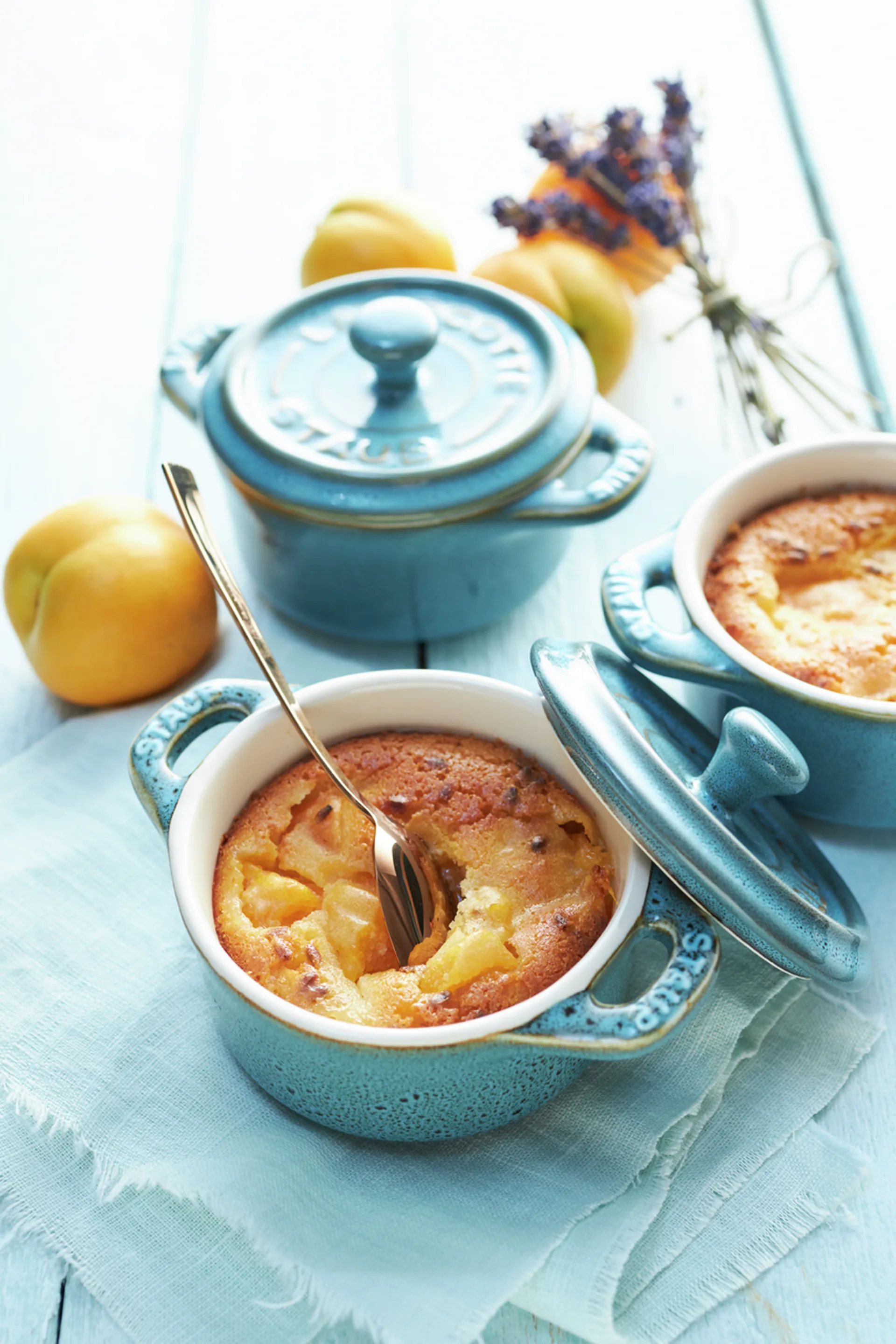 Staub grytsett mini Ø10 cm 4-stk., Antikk turkis STAUB