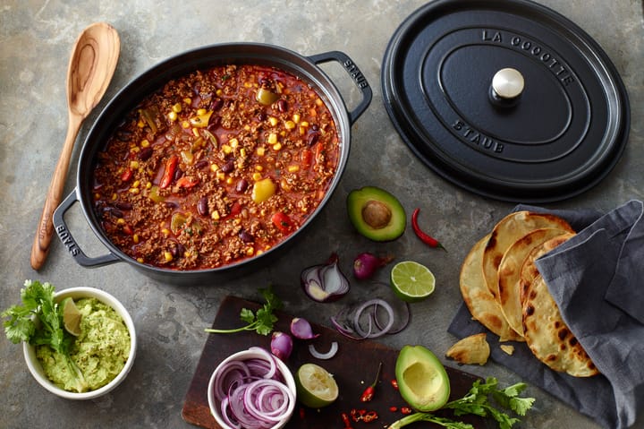 Staub La Cocotte oval gryte støpejern 1 L, Svart STAUB