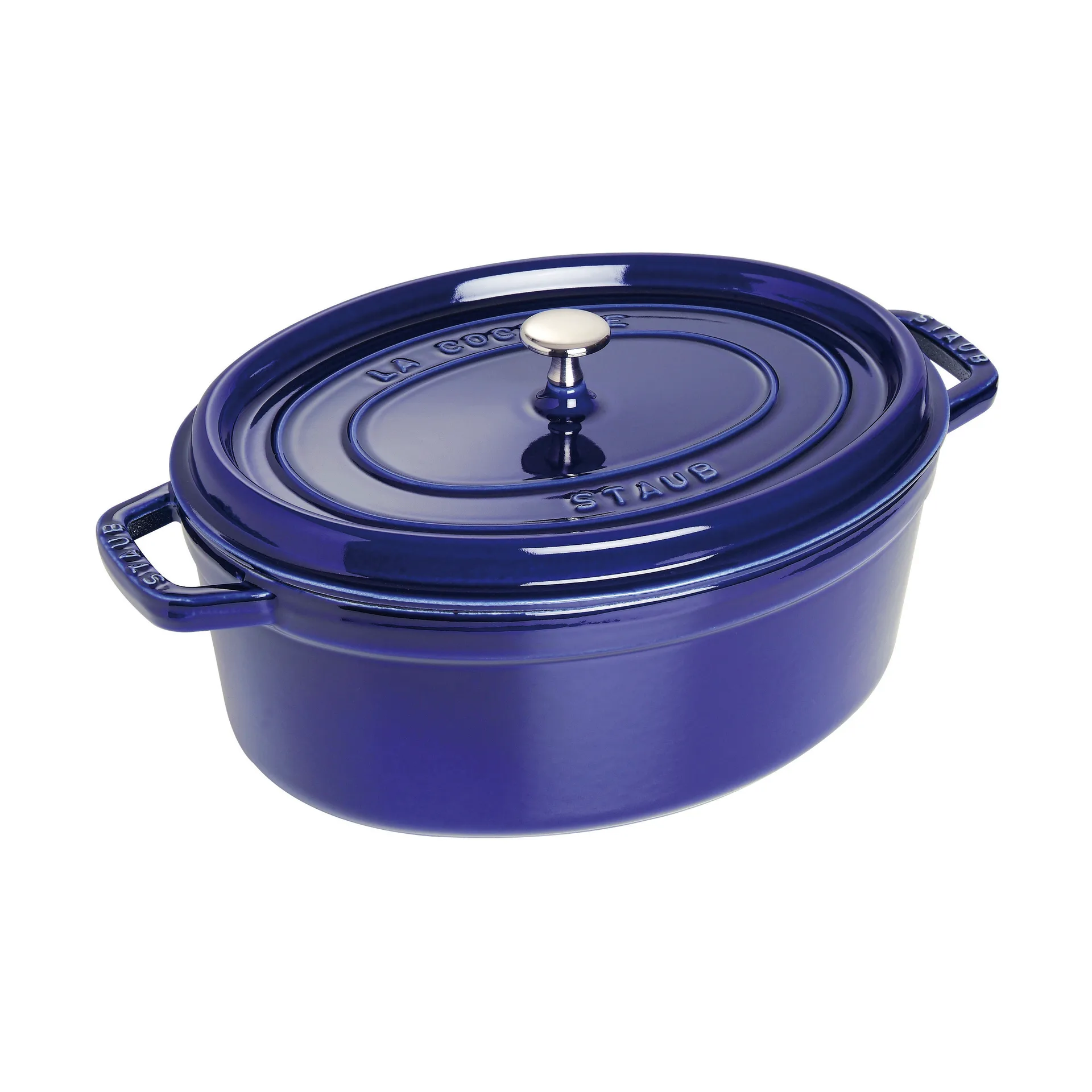 Staub La Cocotte oval gryte støpejern 5,5 L, Mørkblå STAUB