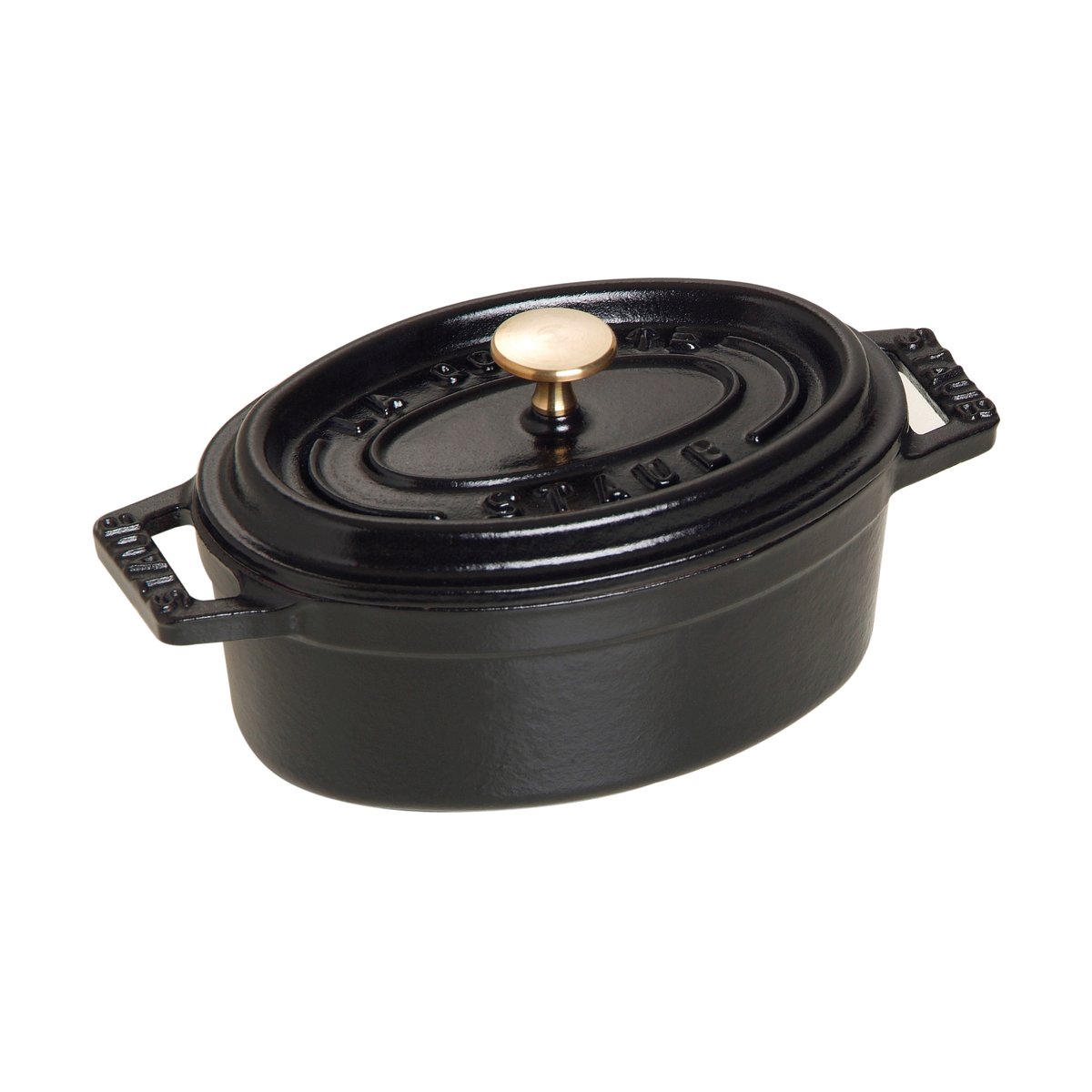 STAUB Staub La Cocotte oval minigryte støpejern 0,25 L Svart