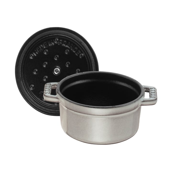 Staub La Cocotte rund gryte støpejern 0,25 L, Grafittgrå STAUB