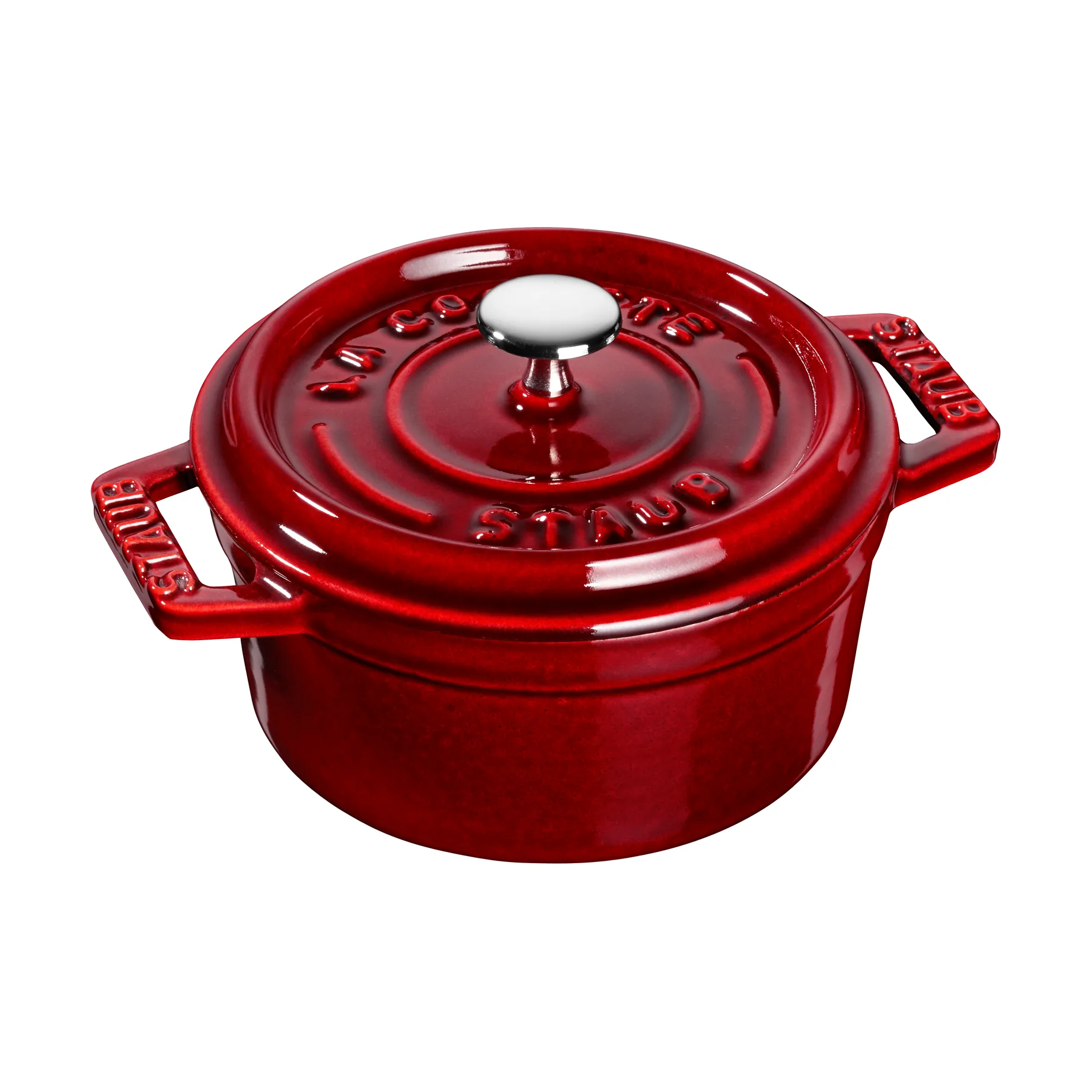 Staub La Cocotte rund gryte støpejern 0,25 L, Grenadinerød STAUB