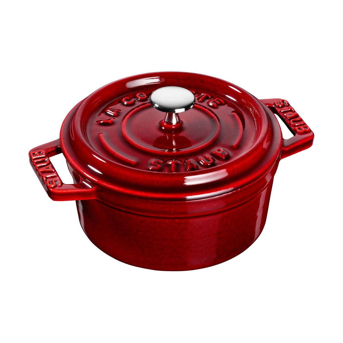 STAUB Staub La Cocotte rund gryte støpejern 0,25 L Grenadinerød