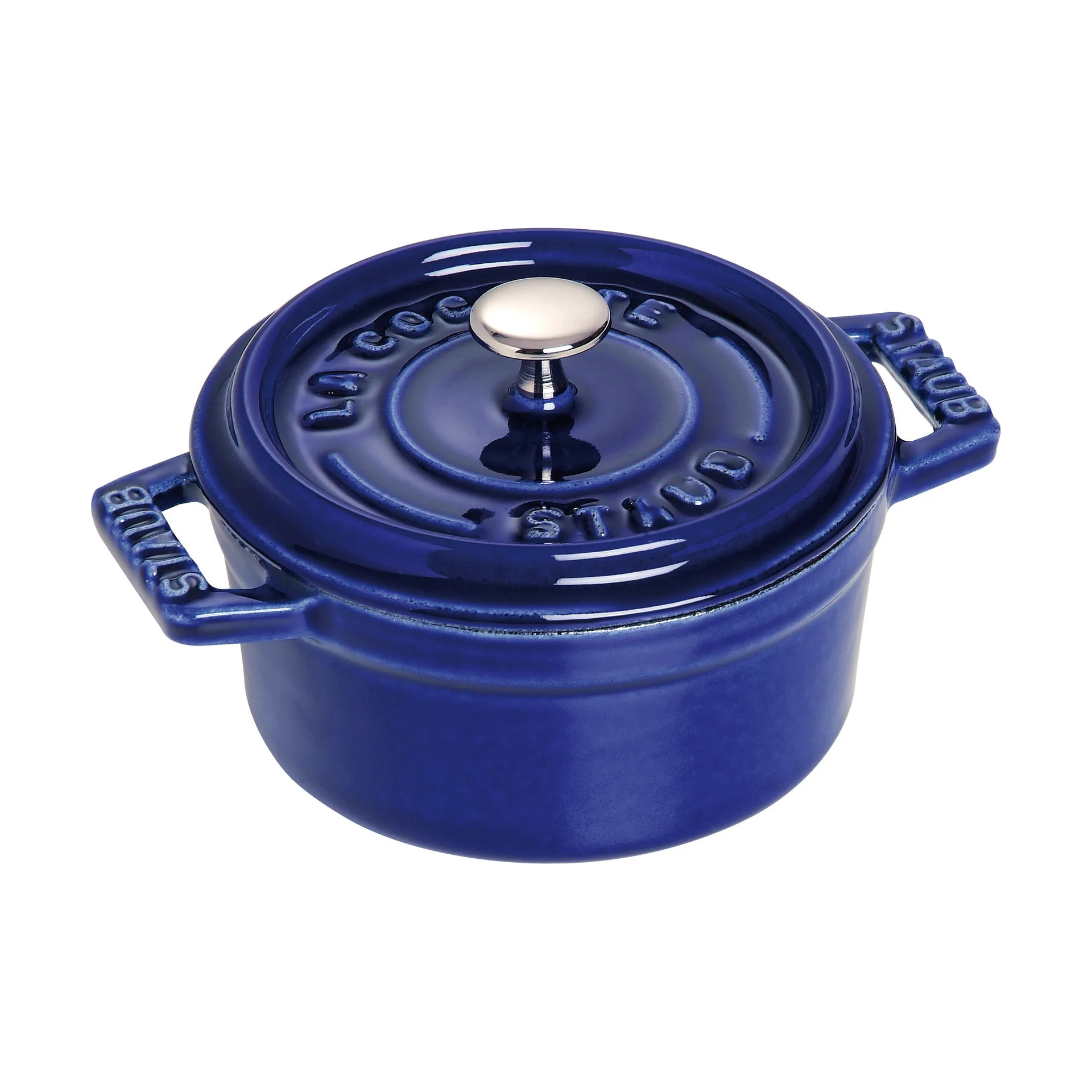 Staub La Cocotte rund gryte støpejern 0,25 L, Mørkblå STAUB