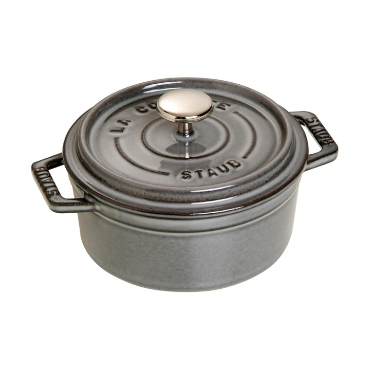 Staub La Cocotte rund gryte støpejern 0,4 L, Grafittgrå STAUB