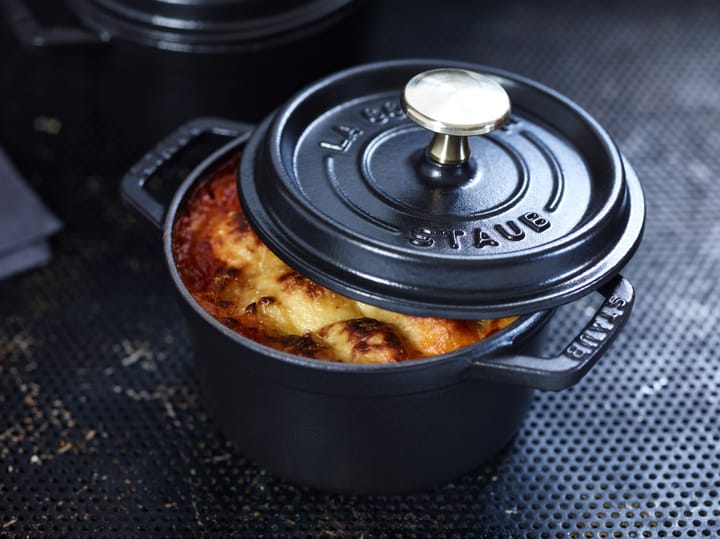 Staub La Cocotte rund gryte støpejern 0,8 L, Svart STAUB
