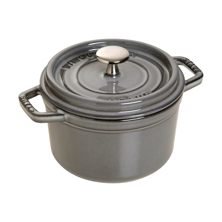 Staub La Cocotte rund gryte støpejern 1,2 L - Grafittgrå - STAUB