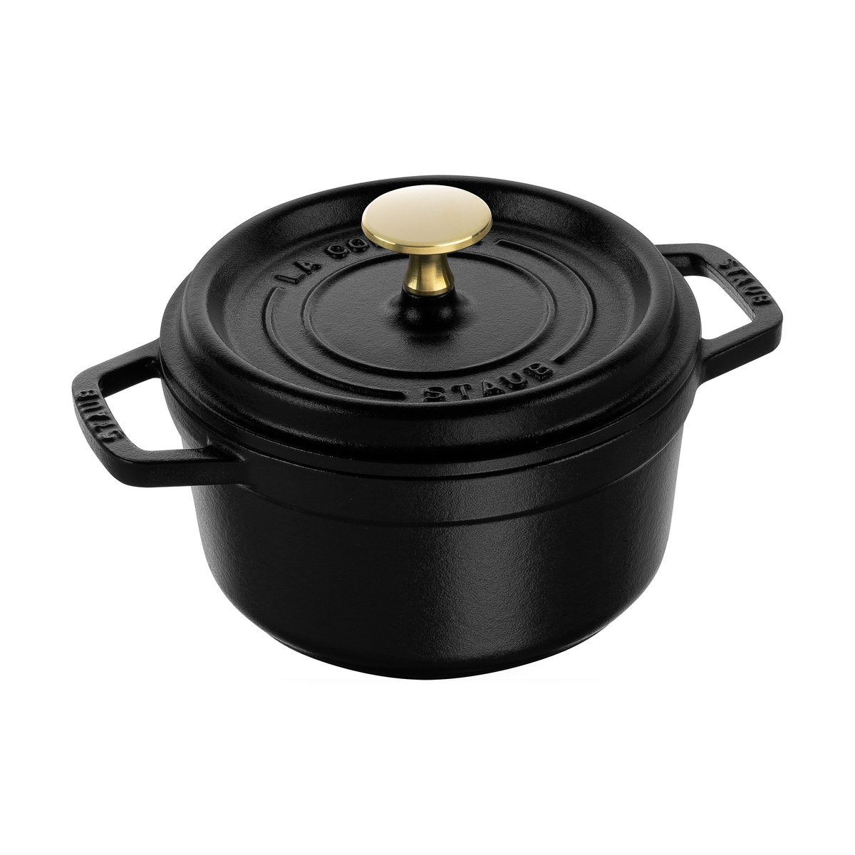 Staub La Cocotte rund gryte støpejern 1,2 L Svart | Skandinavisk Design | Gryter | Svart