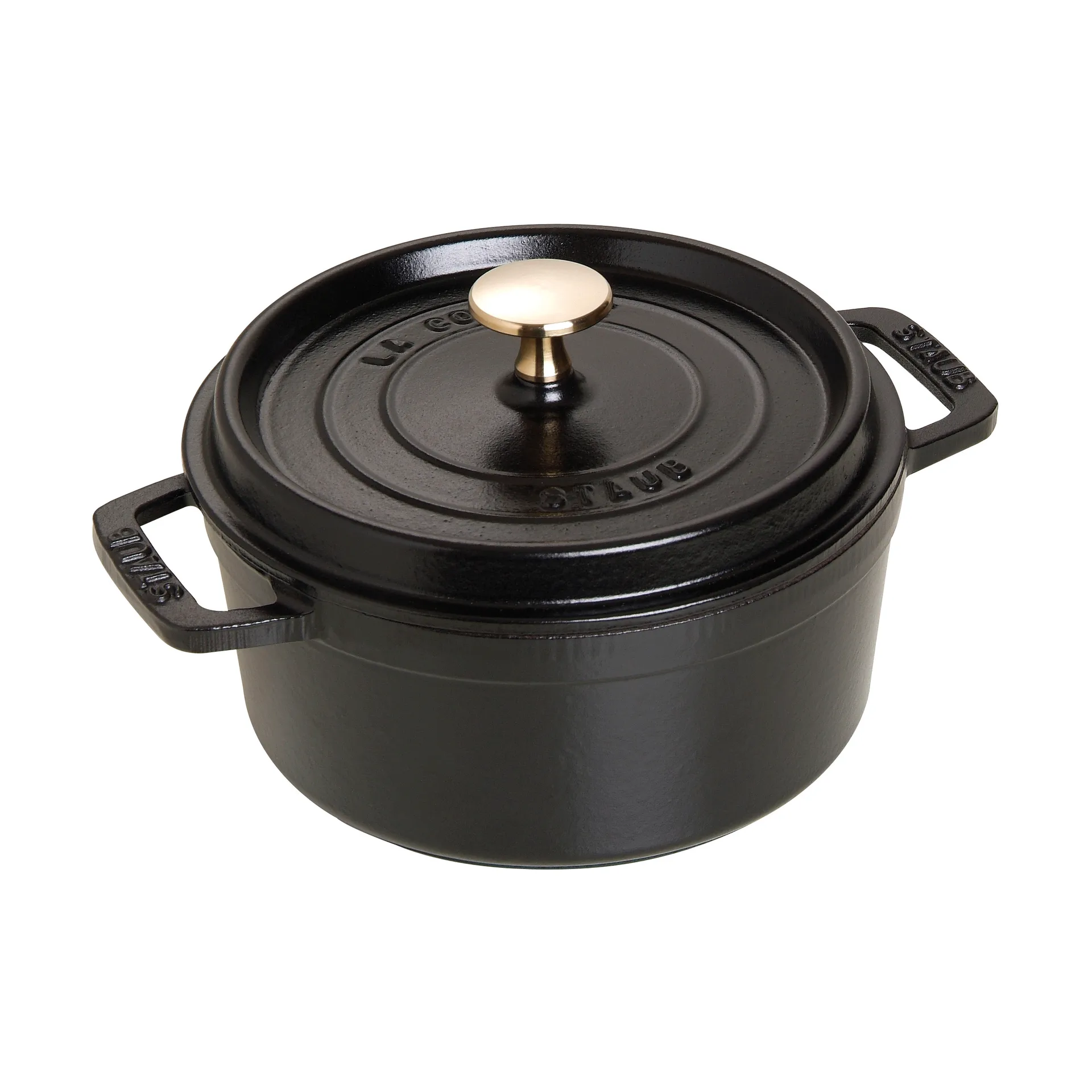 Staub La Cocotte rund gryte støpejern 1,7 L, Svart STAUB