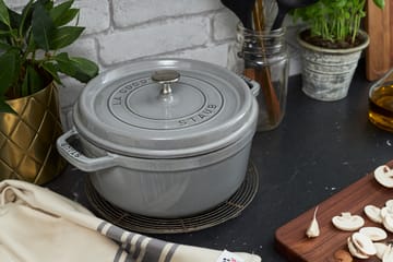 Staub La Cocotte rund gryte støpejern 2,2 L - Grafittgrå - STAUB