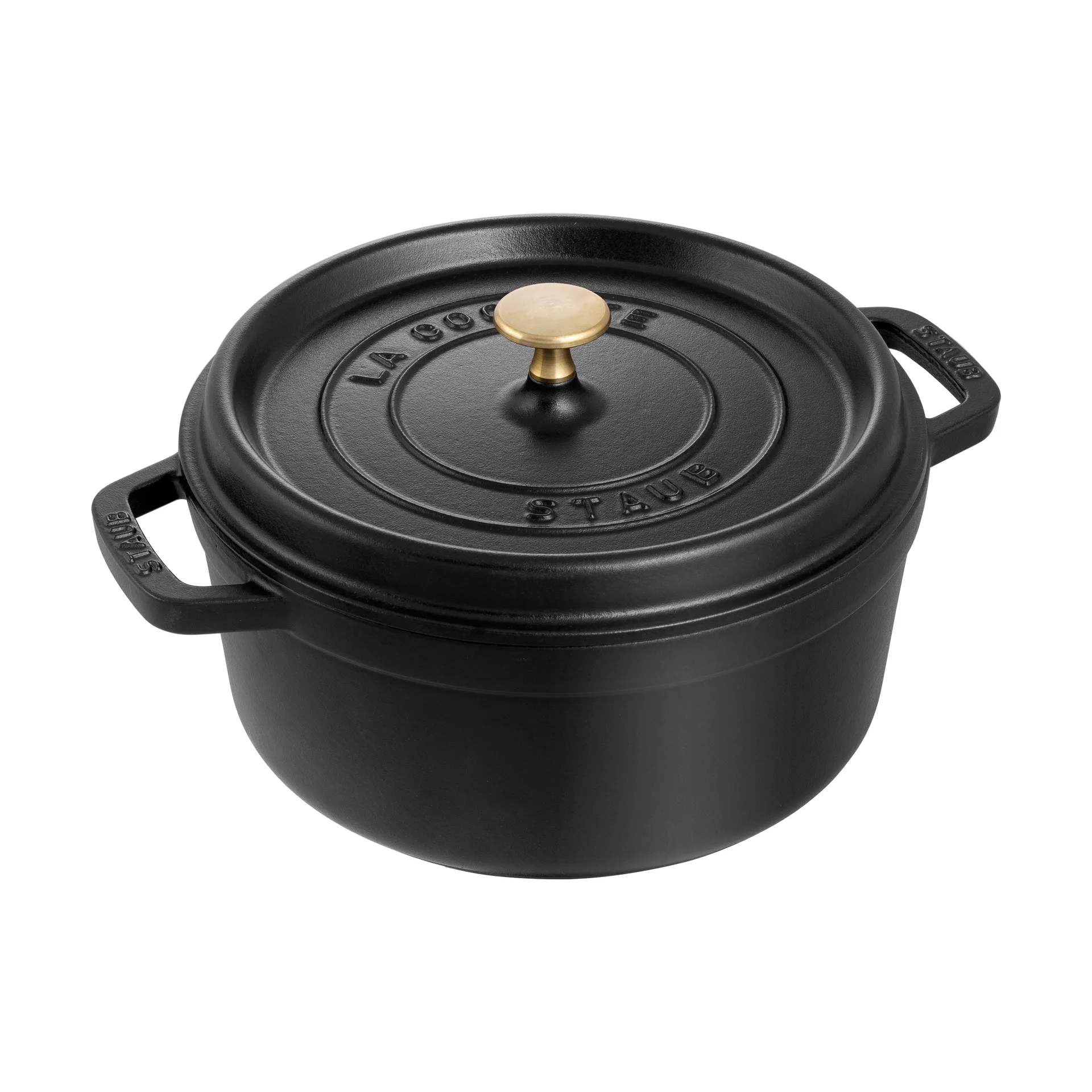 Staub La Cocotte rund gryte støpejern 2,6 L, Svart STAUB