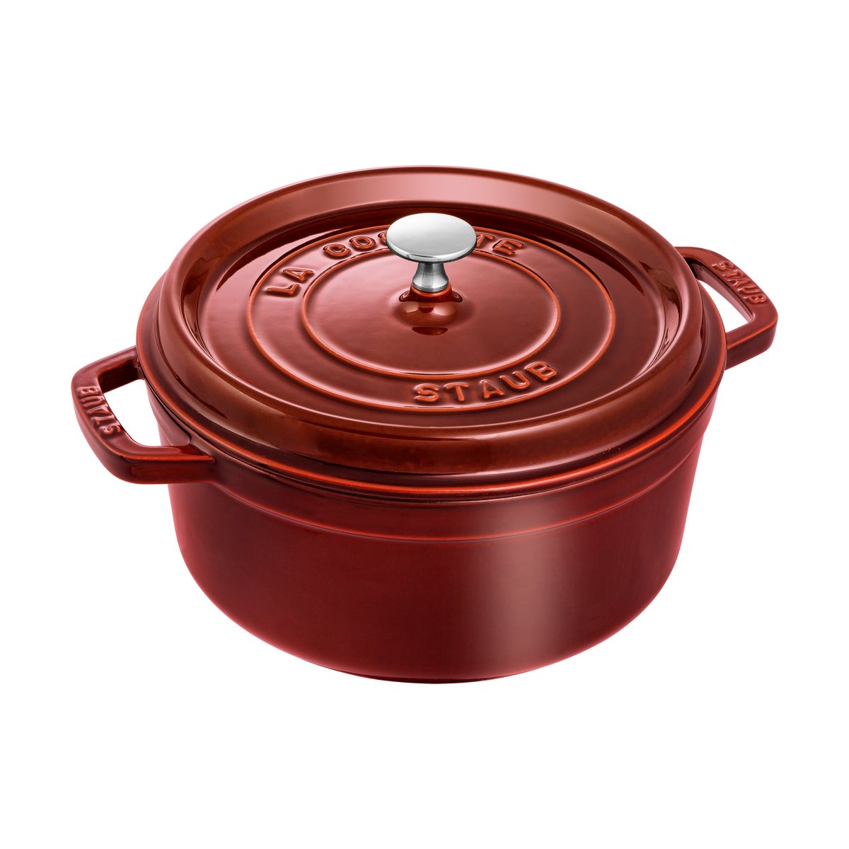 STAUB Staub La Cocotte rund gryte støpejern 3,8 L Grenadinerød