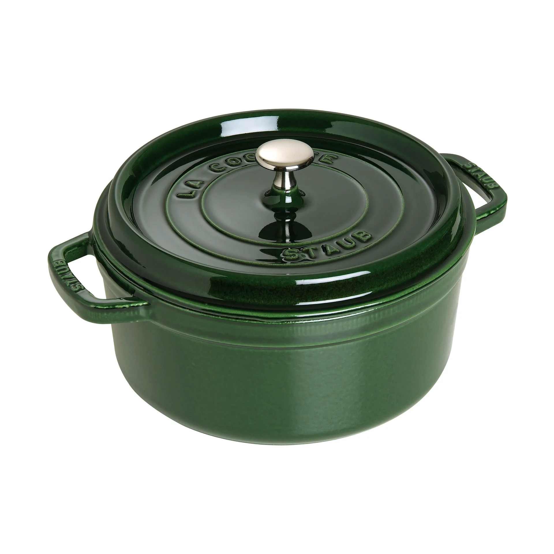 Staub La Cocotte rund gryte støpejern 5,2 L, Basilikagrønn STAUB