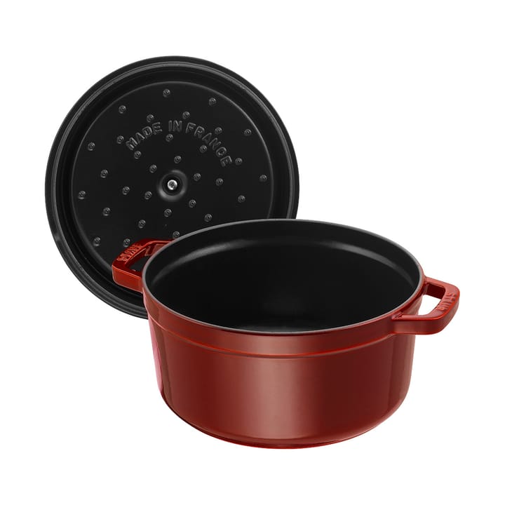 Staub La Cocotte rund gryte støpejern 5,2 L, Grenadinerød STAUB