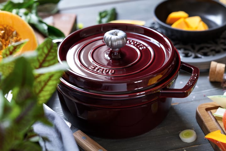 Staub La Cocotte rund gryte støpejern 5,2 L, Grenadinerød STAUB