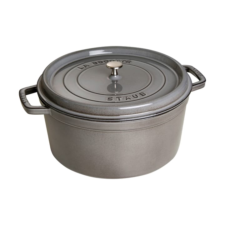 Staub La Cocotte rund gryte støpejern 8,4 L - Grafittgrå - STAUB