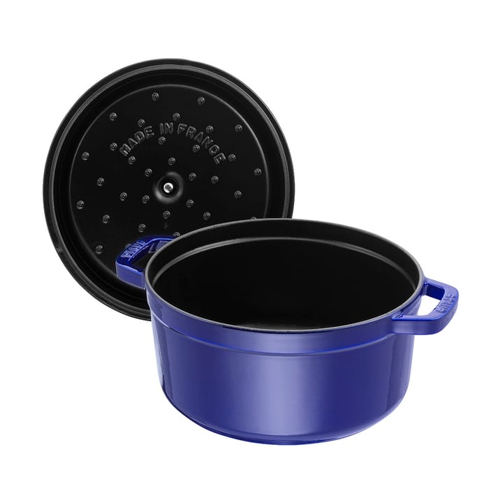 Staub La Cocotte rund gryte støpejern 8,4 L, Mørkblå STAUB