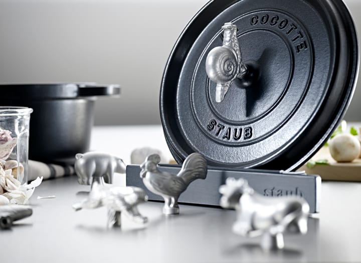 Staub lokkholder støpejern-silikon, Svart STAUB